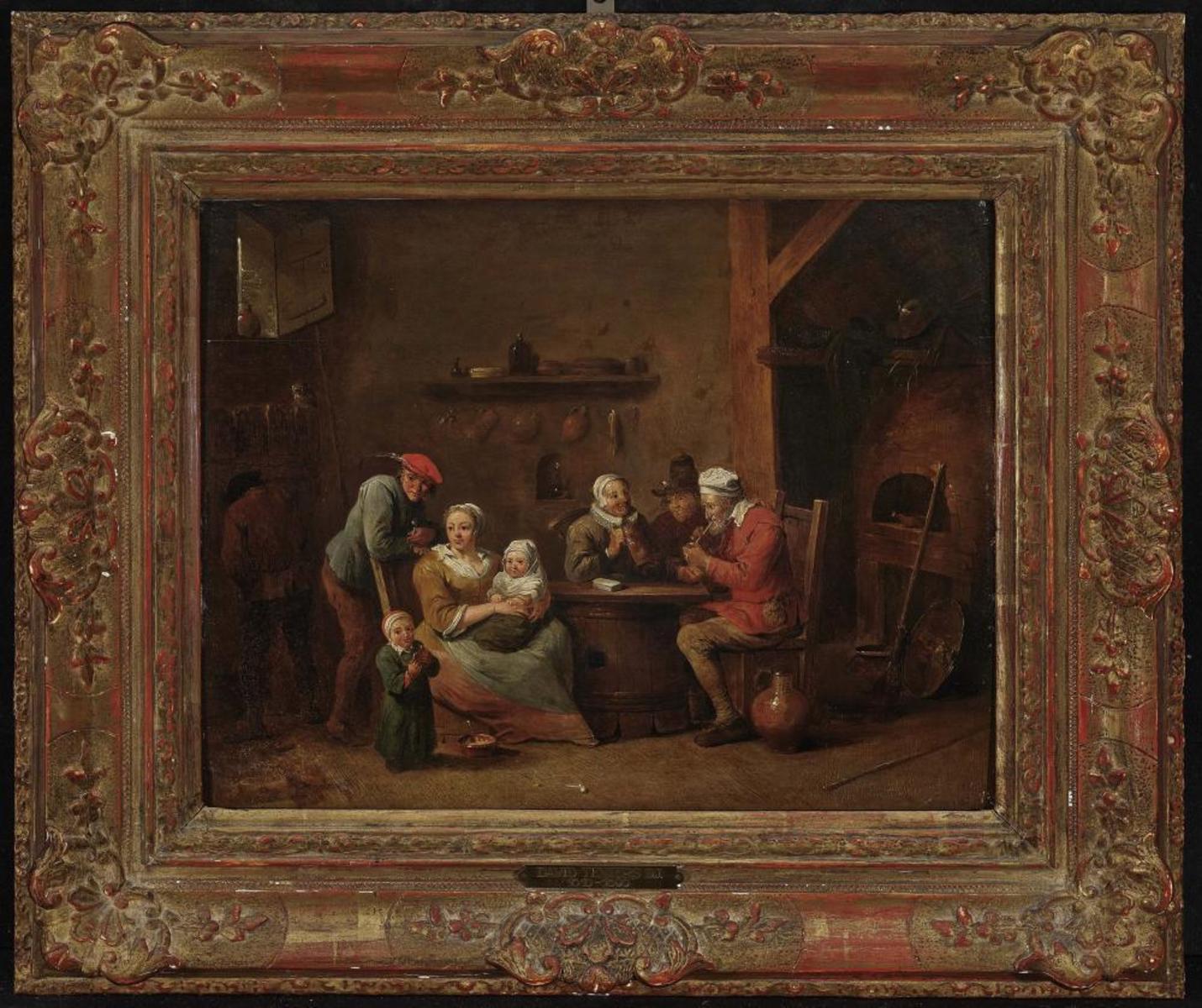 17th century Peasant Family in the Kitchen