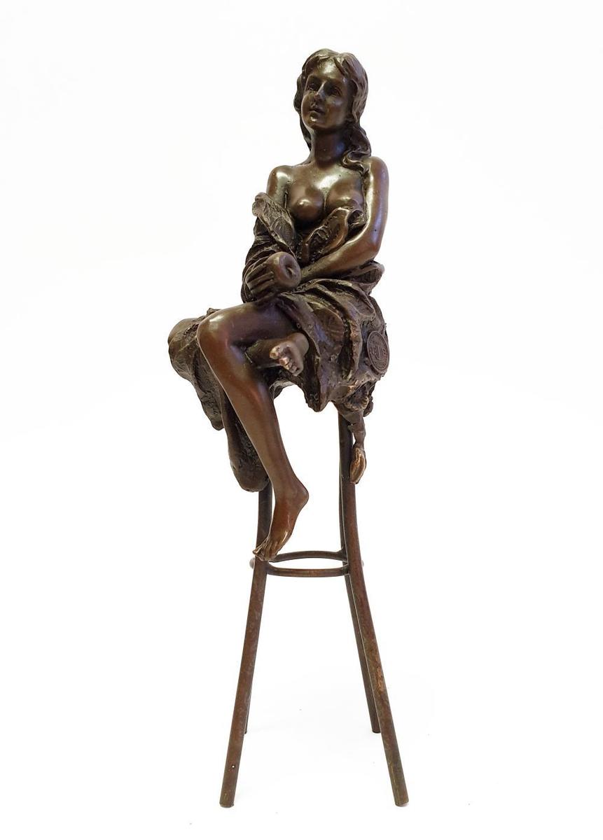 A Lady On Stool