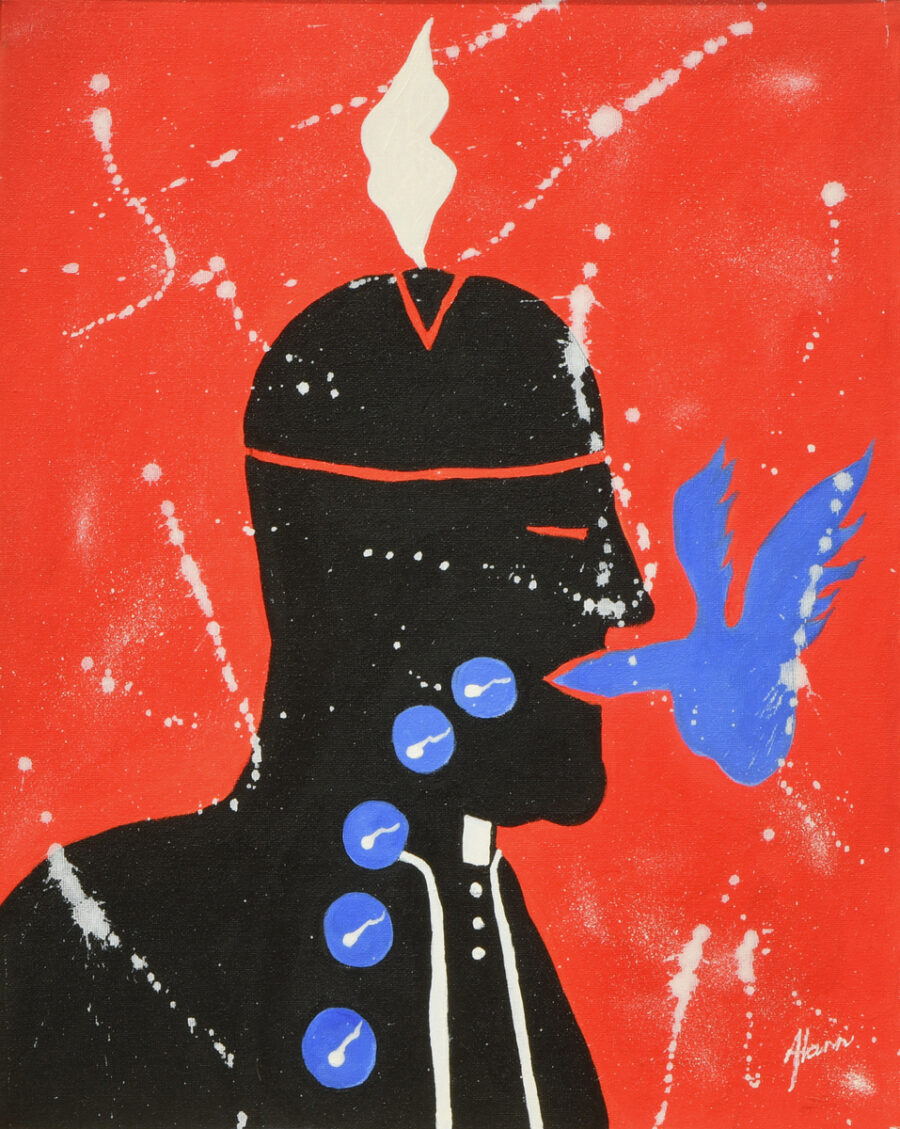 AMEN (right side canvas of the triptych) (comes with wooden frame)